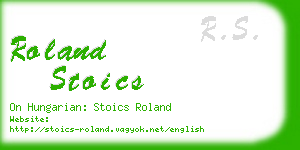 roland stoics business card